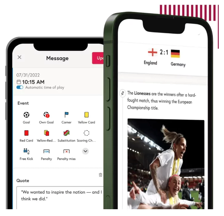 live blogging sport coverage